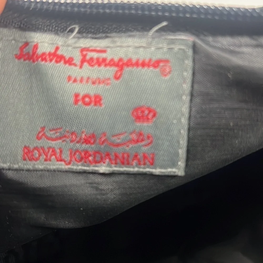 Salvatore Ferragamo Black Cosmetics Clutch Pouch
